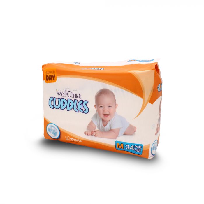VELONA BABY DIAPERS JUMBO MEDIUM 34PCS
