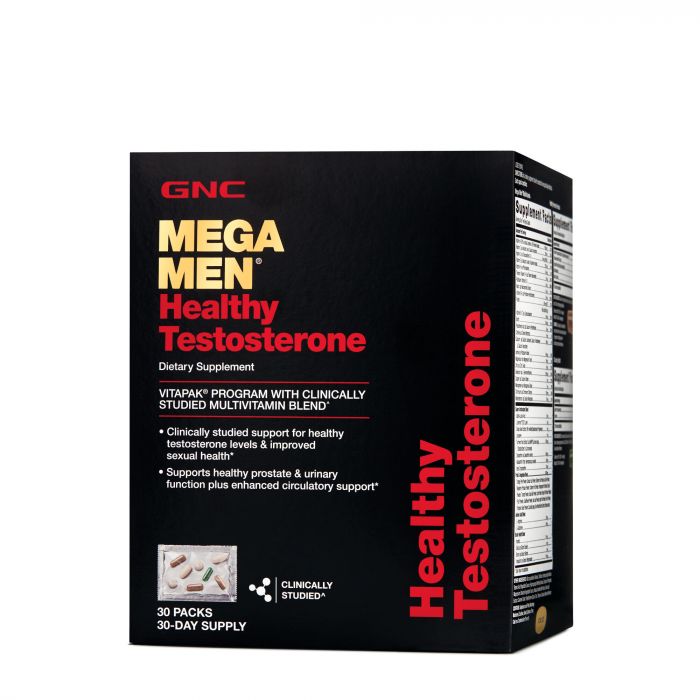 GNC MEGA MEN HEALTHY TESTOSTERONE 30 PACKS 215412