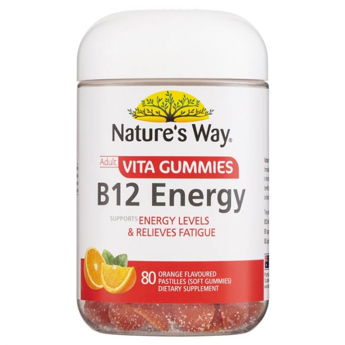 NATURES WAY ADULT VITAGUMMIES B12 ENERGY 80S