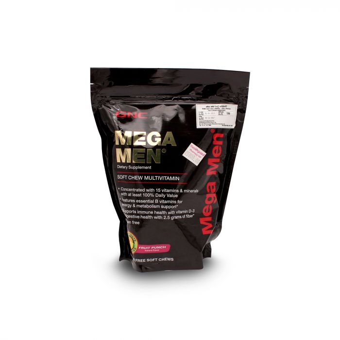 GNC MEGA MEN MULTI FRUIT PUNCH 60 179412
