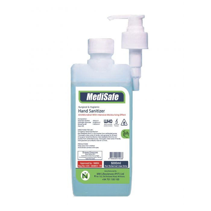 MEDISAFE SURGICAL & HYGIENIC HAND DISINFECTANT 500 ML

