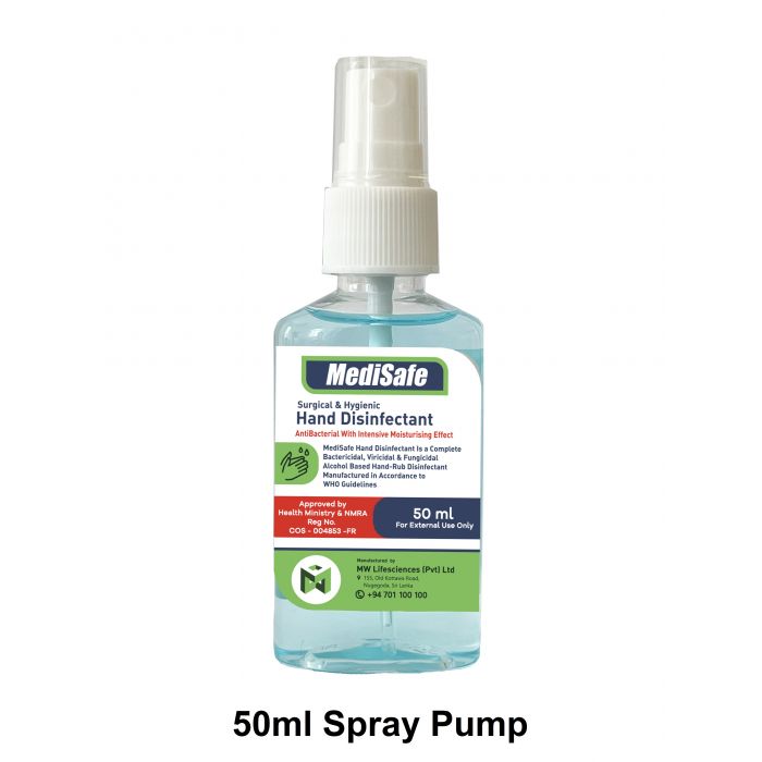 MEDISAFE SURGICAL & HYGEINIC HAND DISINFECTANT 50ML