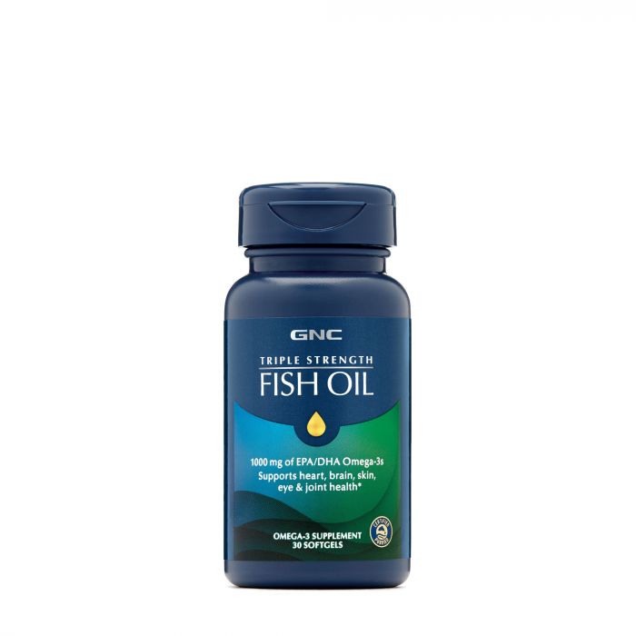 GNC TRIPLE STRENGTH FISH OIL OMEGA 3 SOFTGEL CAPS 30S