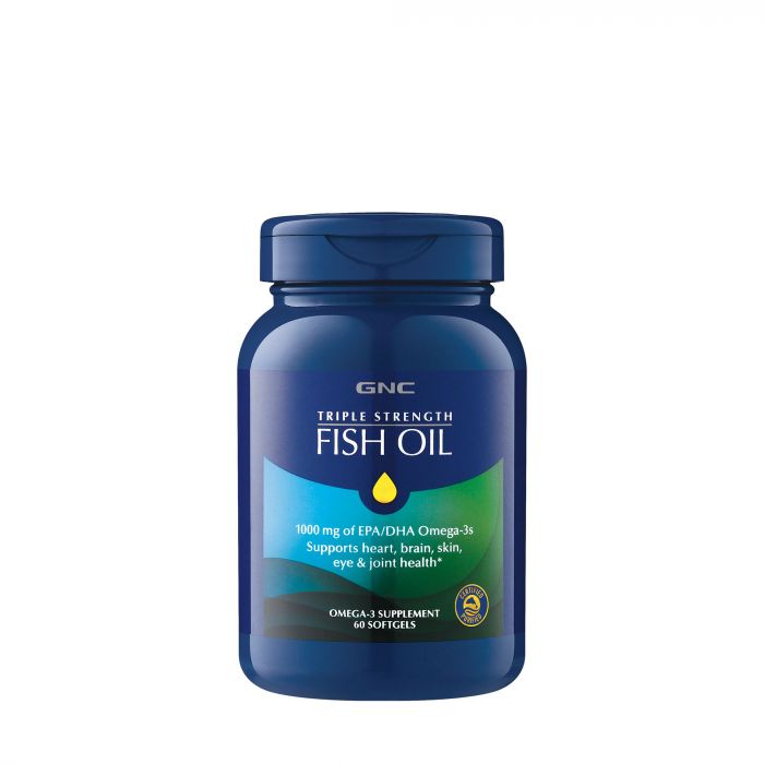 GNC TRIPLE STRENGTH FISH OIL OMEGA 3 SOFTGEL CAPS 60S