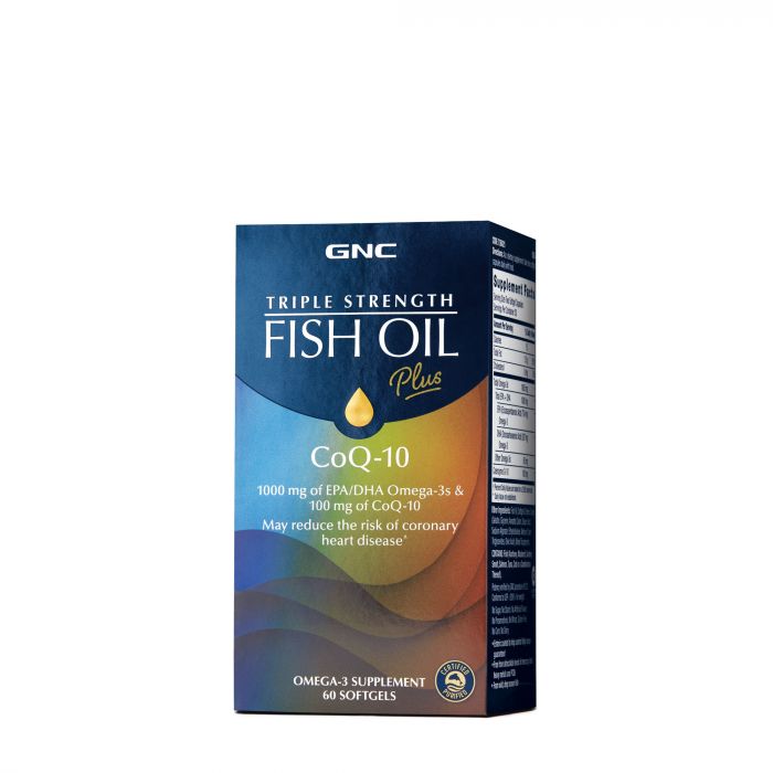 GNC TRIPLE STRENGTH FISH OIL COQ-10 60S