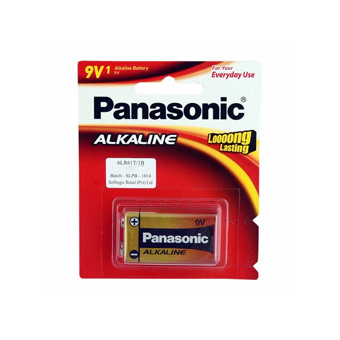 PANASONIC ALKALINE 9V-6LR61T 1B