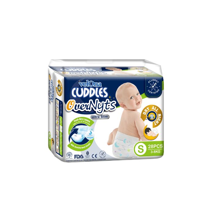 VELONA CUDDLES OVERNYT DIAPERS S 28PCS