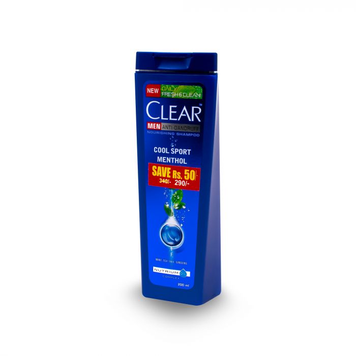 CLEAR MEN  MENTHOL SPORT  SHAMPOO 200ML