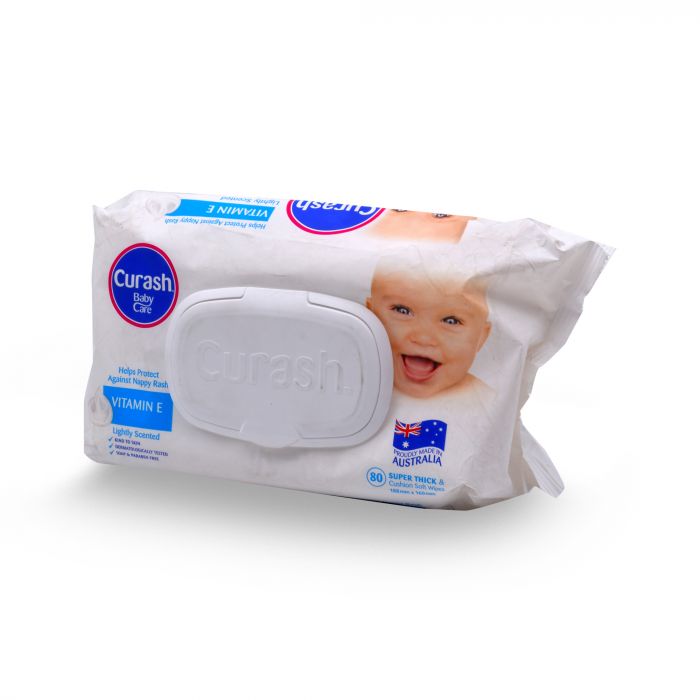 CURASH VIT E WIPES 80S