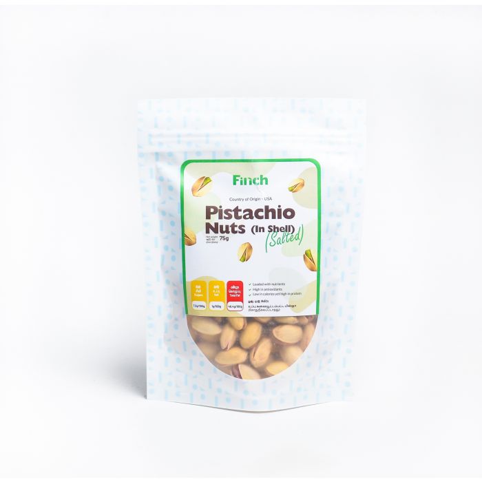 FINCH PISTACHIO NUTS IN SHELL SALTED 75G