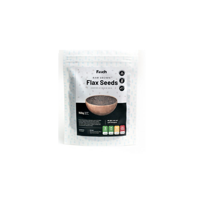 FINCH RAW BROWN FLAX SEED 150G