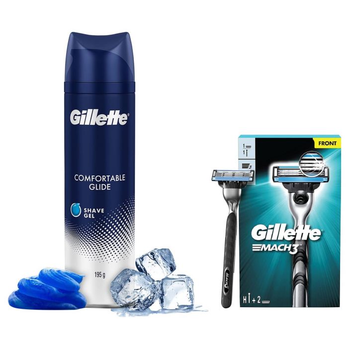 GILLETTE SERIESGEL MOISTURIZING 195G + FREE MACH 3 RAZOR
