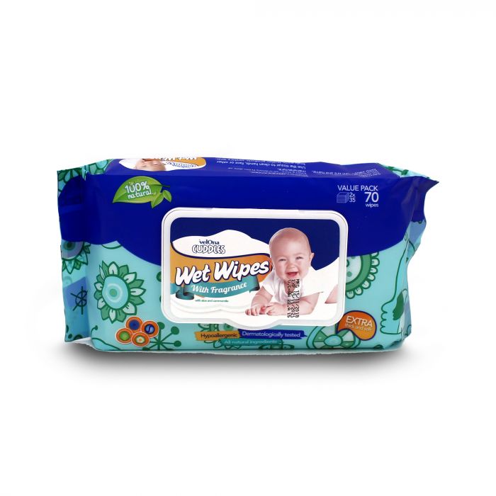 VELONA WET WIPES WITH FREGRANCE 70PCS