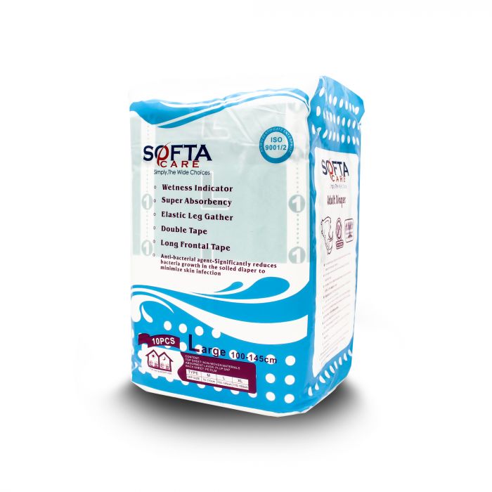 SOFTA CARE ADULT DIAPER 10PCS L