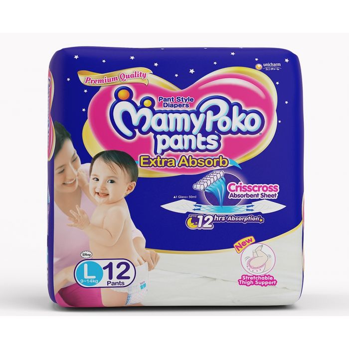 MAMY POKO DIAPER PANT LARGE 12 S
