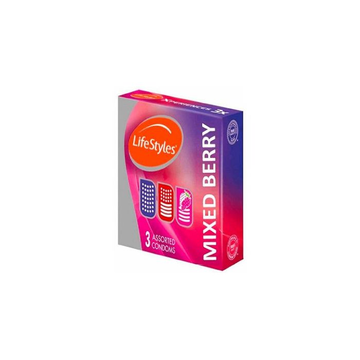 LIFESTYLE MIXED BERRY CONDOM 3s