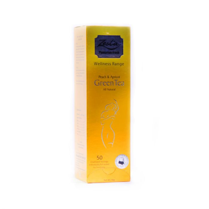 ZESTA ENV PEACH  APRICOT GREEN TEA 50 TEA BAGS 90G