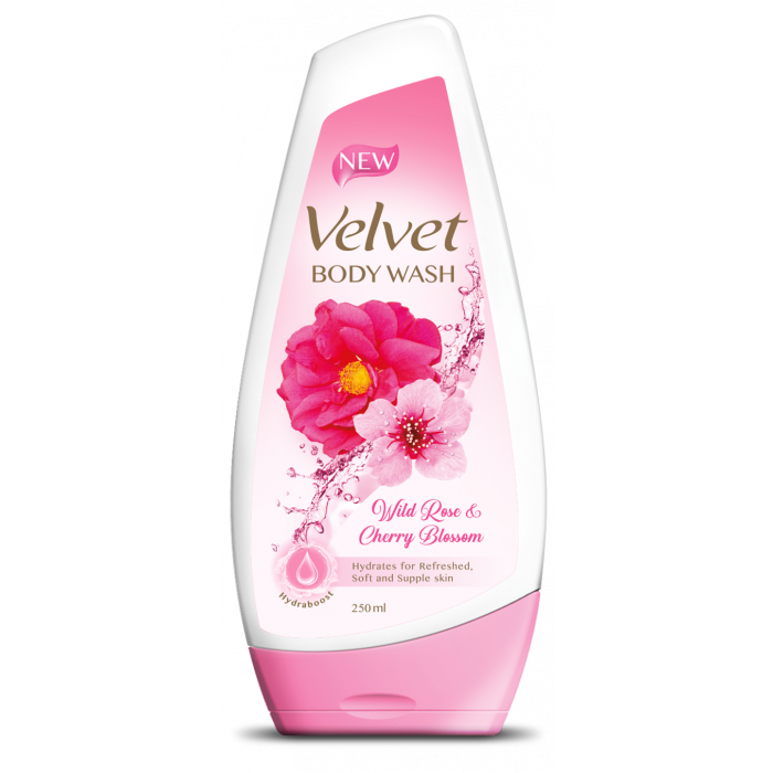 VELVET WILDROSE CHERRY BODY WASH 250ML