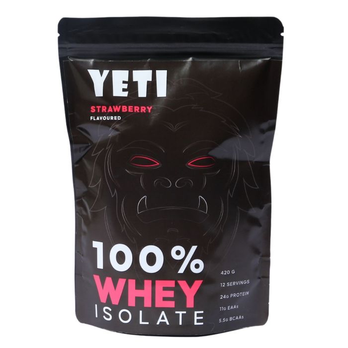 YETI WHEY ISOLATE STRAWBERRY FLAVOURED 420G