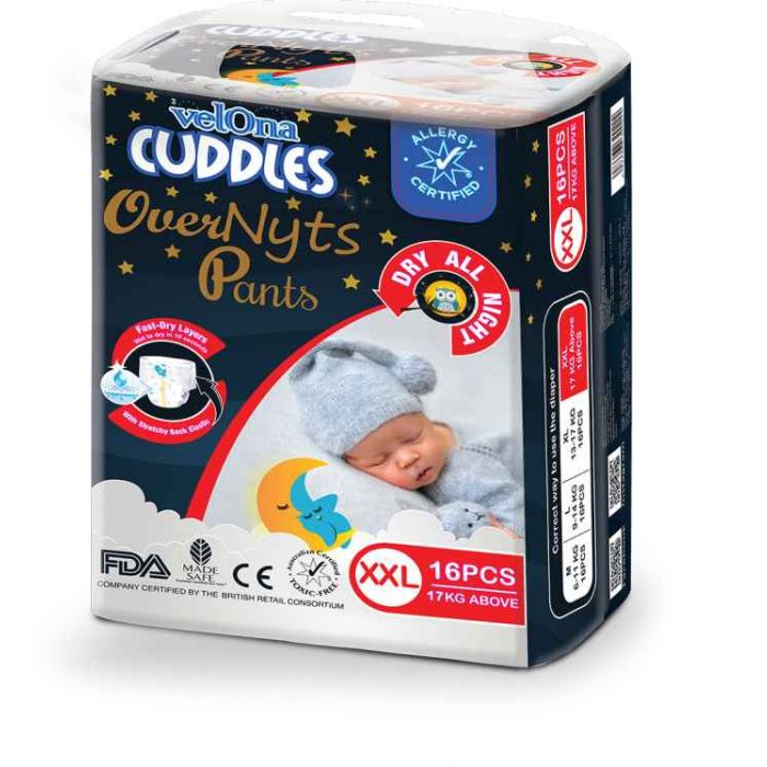 VELONA CUDDLES OVERNYT PANTS XXL 16PCS
