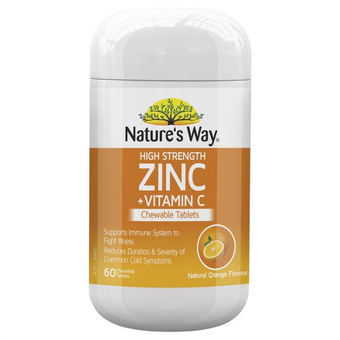 NATURES WAY HIGH STRENGTH ZINC + VITAMIN C 60S