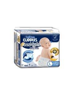 VELONA CUDDLES OVERNYT DIAPERS L 24PCS