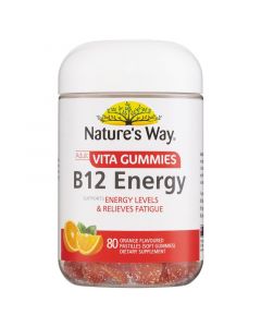 NATURES WAY ADULT VITAGUMMIES B12 ENERGY 80S