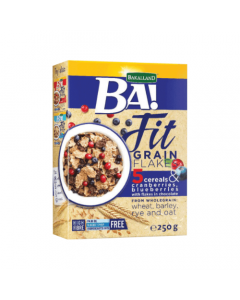 BA FIT GRAIN FLAKES 5 CEREALS CRANBERRIES 250G