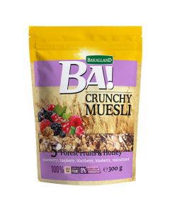 BA CRUNCHY MUESLI  5 FOREST FRUIT & HONEY 300G 		