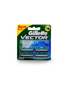 GILLETTE VECTOR PLUS CARTRIDGES 4 S