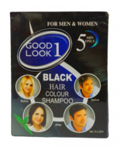 GOOD LOOK BLACK HAIR COLOUR SHAMPOO 25ML 10S