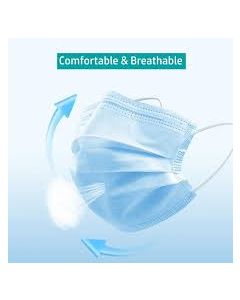 FACE MASK KIDS PRINTED BLUE (IMEDRA ) 