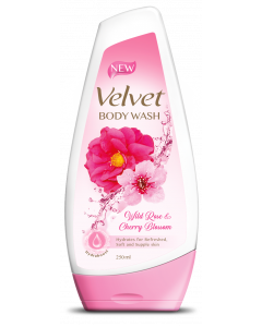 VELVET WILDROSE CHERRY BODY WASH 250ML